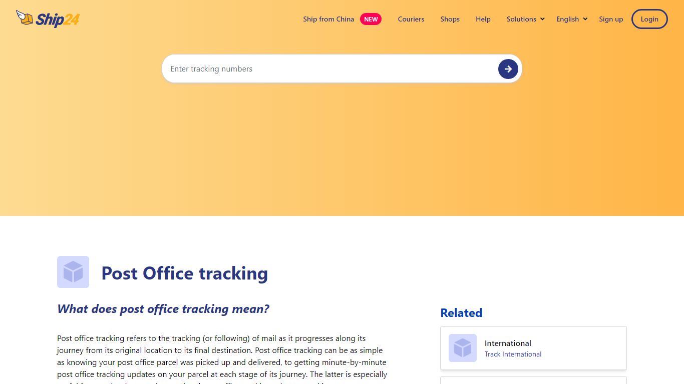 Post Office Tracking | Track Parcel & Shipment - Ship24